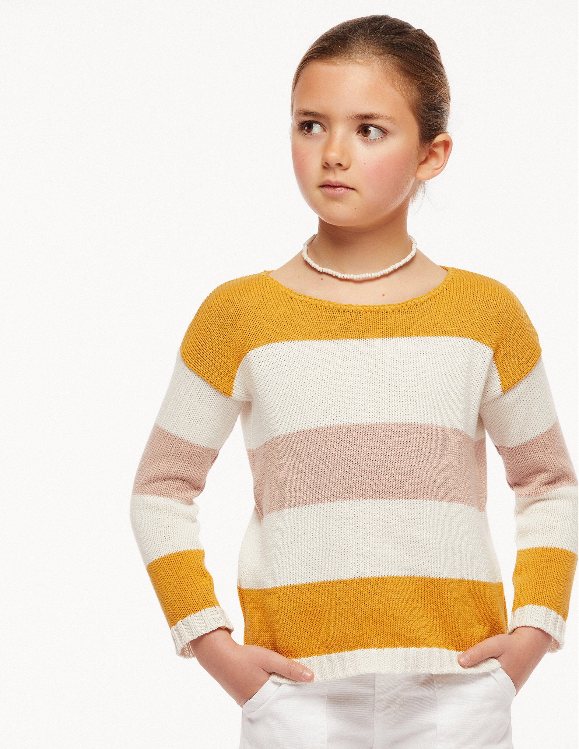 pink and yellow jumper