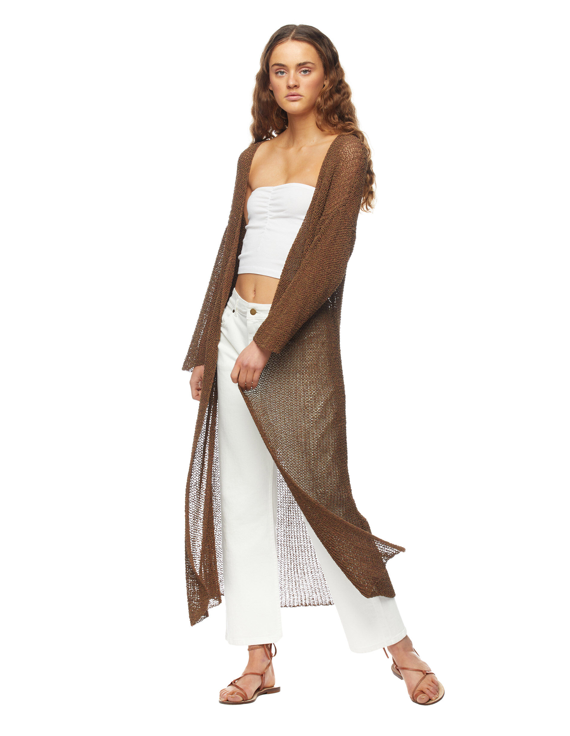 Long on sale metallic cardigan